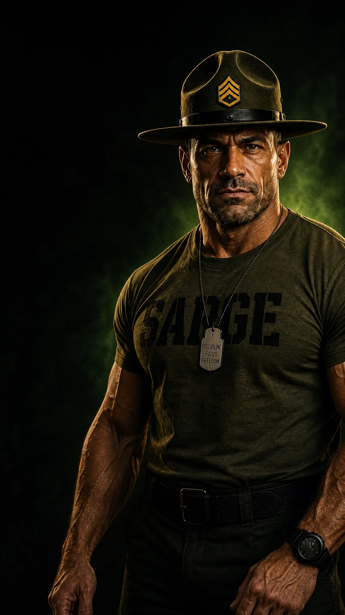 Money Sarge looking directly at you, ready to give your money its orders